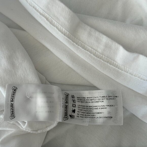 Chrome Hearts White & Black Neck Logo T-Shirt - Picture 5 of 7